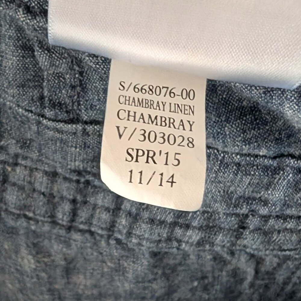 Women's Banana Republic Linen Pants - Soft Denim Color - Sz 10P - Picture 6 of 10